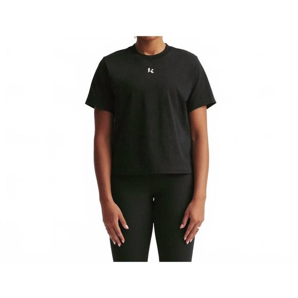 NEW NEW BALANCE women's cropped t-shirt in black - Picture 1 of 2